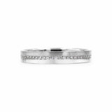 Dual Finish Channel Set Wedding Band