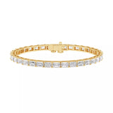 Emerald Lab Diamond East-West Tennis Bracelet - 9 CTW