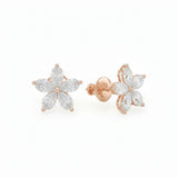 Pear Flower Stud Earrings