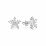 Pear Flower Stud Earrings