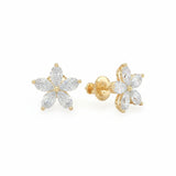 Pear Flower Stud Earrings