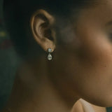 Round & Pear Duo Drop Earrings