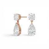 Round & Pear Duo Drop Earrings