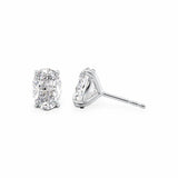 Oval Moissanite Solitaire Stud Earrings