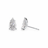 Pear Moissanite Solitaire Stud Earrings