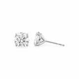 Round Moissanite Solitaire Stud Earrings