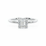 Tulip Petal Basket Solitaire Asscher Engagement Ring