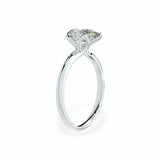 Tulip Petal Basket Solitaire Pear Engagement Ring