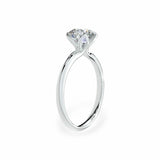 Tulip Petal Basket Solitaire Round Engagement Ring