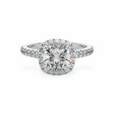 Classic Cushion Halo Engagement Ring