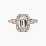 Emerald Halo Engagement Ring