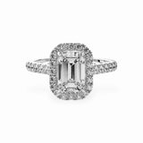 Emerald Halo Engagement Ring