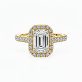 Emerald Halo Engagement Ring