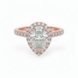 Pear Halo Engagement Ring