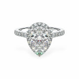 Pear Halo Engagement Ring