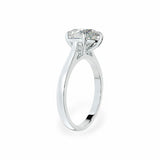 Classic Cathedral Solitaire Pear Engagement Ring