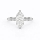 Signature Hidden Halo Engagement Ring