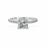 Signature Hidden Halo Engagement Ring