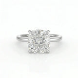 Traditional Solitaire Cushion Engagement Ring