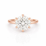 Traditional Solitaire Round Engagement Ring (6-Claws)
