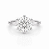 Traditional Solitaire Round Engagement Ring (6-Claws)