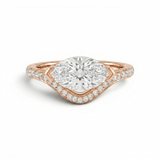 Pavé Curved Ring - Marquise