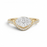 Pavé Curved Ring - Marquise