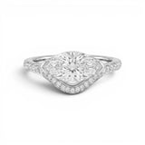 Pavé Curved Ring - Marquise