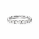 Scalloped Pavé Moissanite Large Eternity Band