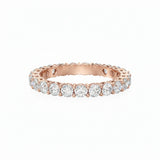 Round Shared Prong Small Eternity Band