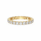 Round Shared Prong Small Eternity Band