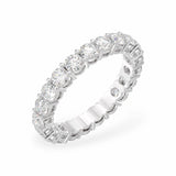 Round Shared Prong Medium Eternity Band