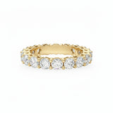 Round Moissanite Shared Prong Large Eternity Band