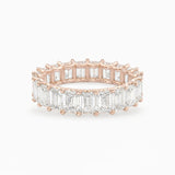 Emerald Moissanite U Prong Eternity Band