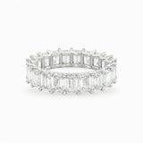 Emerald Moissanite U Prong Eternity Band