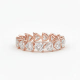 Heart Shaped Moissanite Eternity Ring