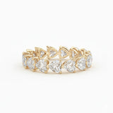 Heart Shaped Moissanite Eternity Ring