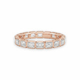East-West Bezel Emerald Eternity Ring