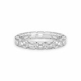 East-West Bezel Emerald Eternity Ring