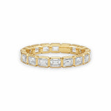East-West Bezel Emerald Eternity Ring