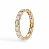 East-West Bezel Emerald Eternity Ring