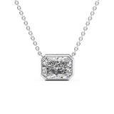 Radiant Bezel Set Pendant