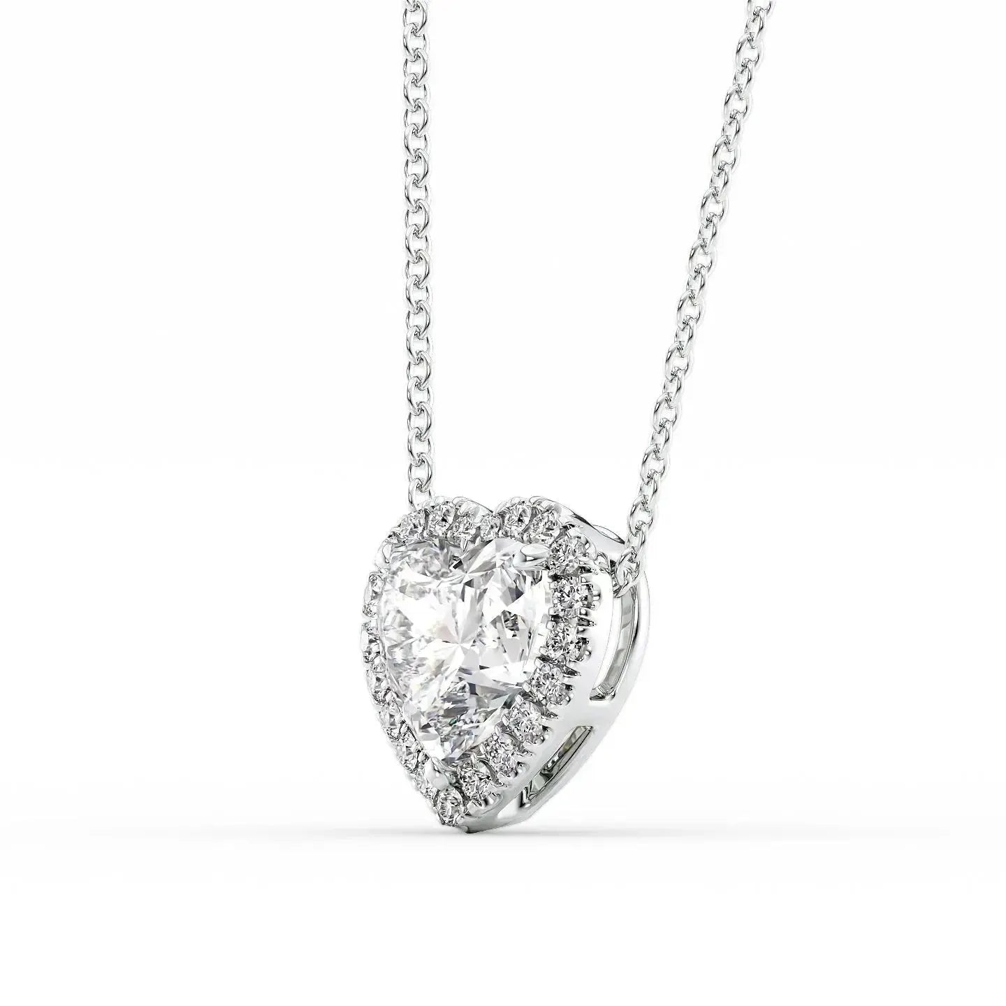 The Heart-Cut Diamond Halo Pendant