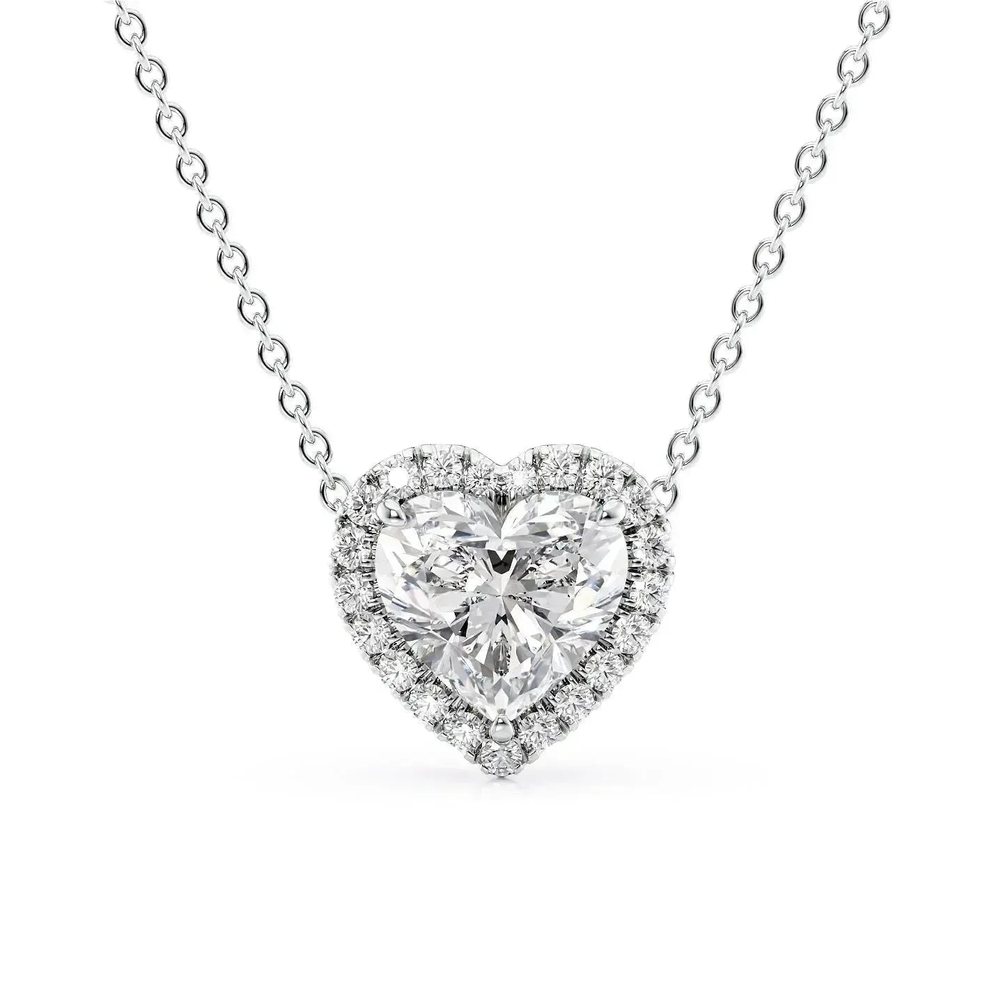 The Heart-Cut Diamond Halo Pendant