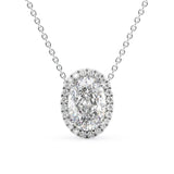 Oval Halo Pendant