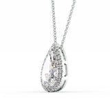 Pear Halo Pendant