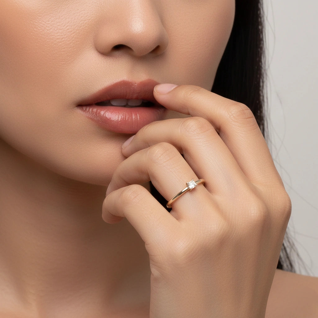 The Promesse Ring — lab diamond promise ring in 14k yellow gold by Tang & Co.