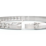 Round Channel Set Bangle