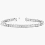 Emerald Cut Lab Grown Diamond Tennis Bracelet